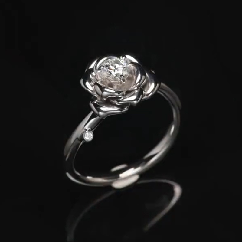 Helloice Diamond Camellia Ring
