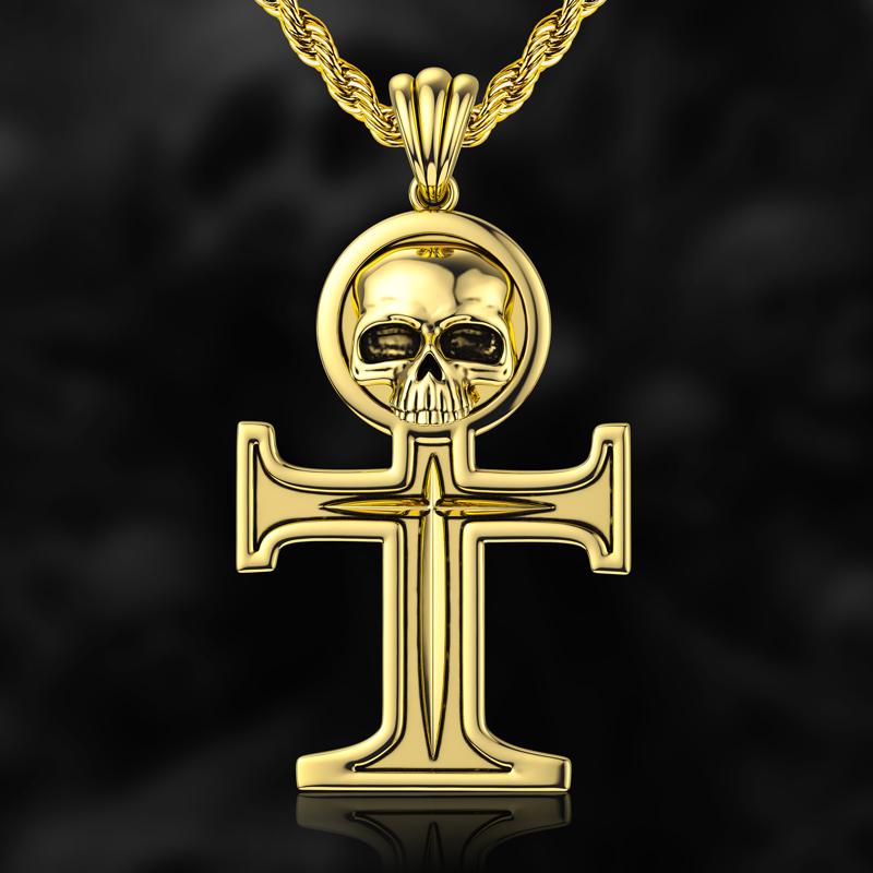 Helloice Skull Cross Stainless Steel Pendant