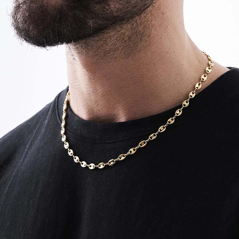Helloice 5mm/6mm/8mm/11mm Stainless Steel Coffee Bean Chain