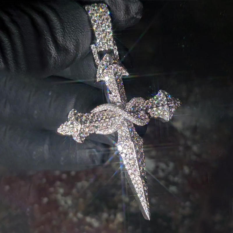 Helloice Infinity Symbol Sword Cross Pendant