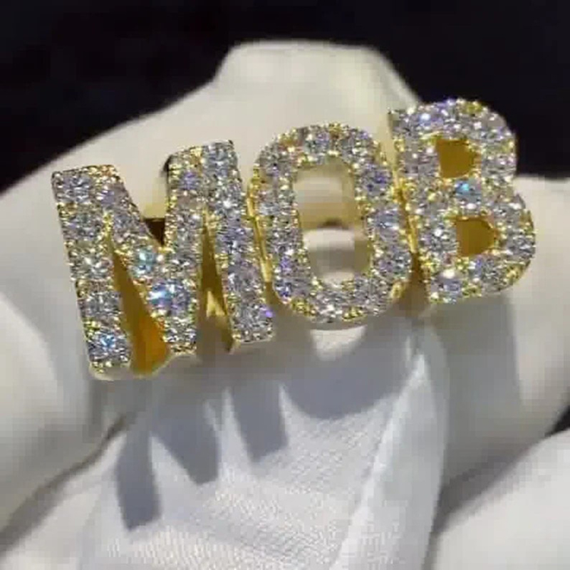 Helloice Iced Custom Name Ring