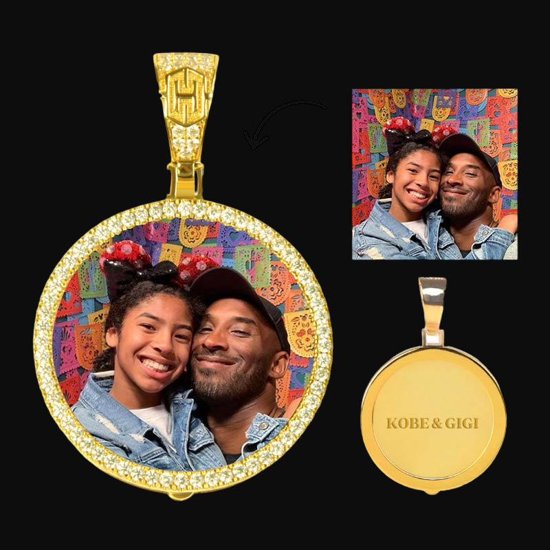 Helloice  Custom Medium Size Photo Pendant -38mm/1.5"