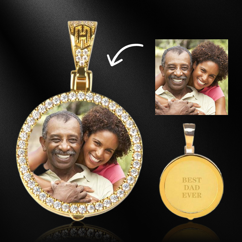 Helloice  Custom Small Size Photo Pendant - 26mm/1"