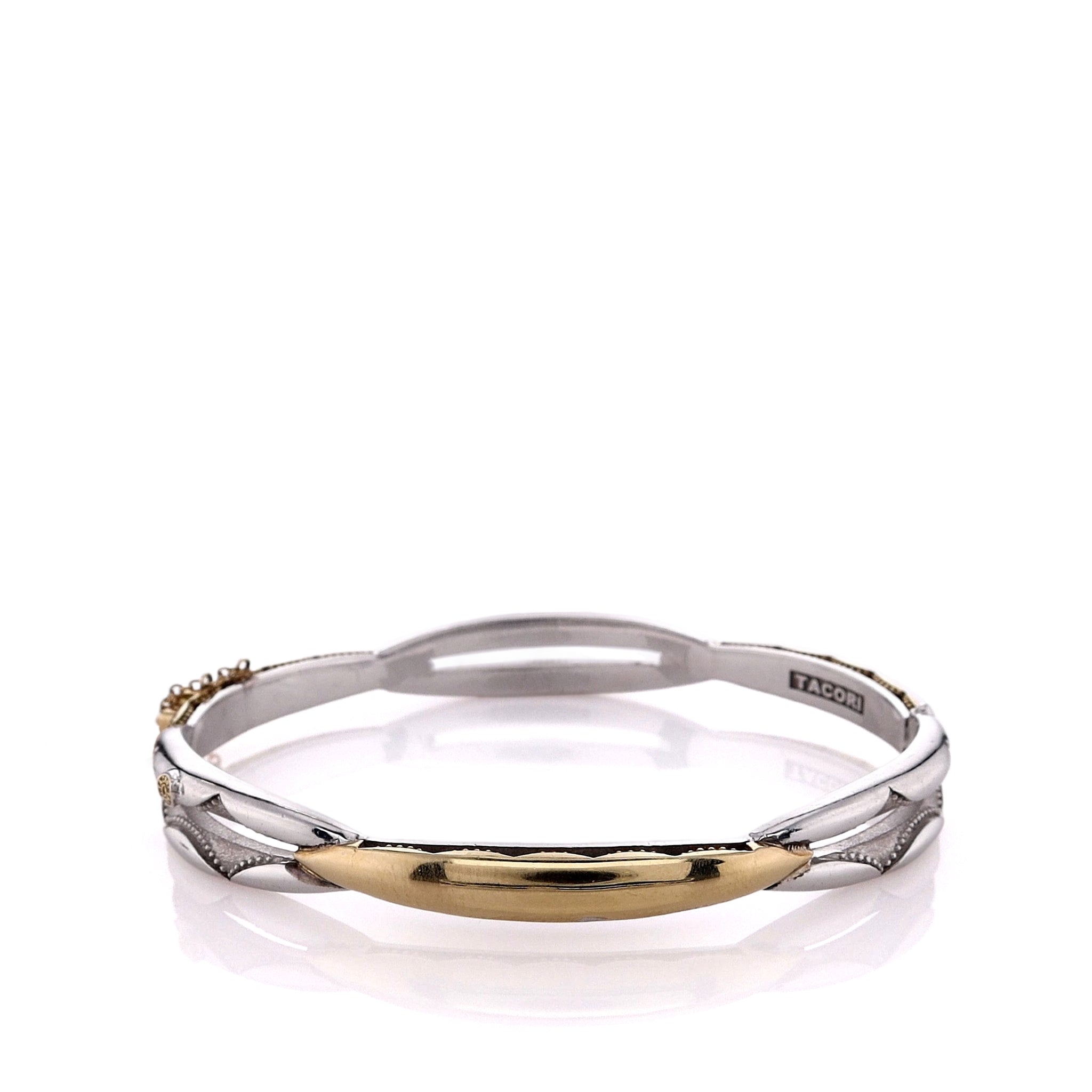 Tacori Two-Tone Oval Promise Bangle Bracelet With Small Key - Medium