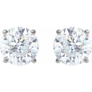 Platinum 6 mm Stuller Lab-Grown Moissanite Stud Earrings 1874:70290:P