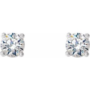 14K White 1/3 CTW Natural Diamond Cocktail-Style Earrings 29762:6040:P