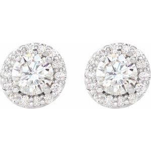Platinum 5/8 CTW Diamond Earrings     86839:838:P