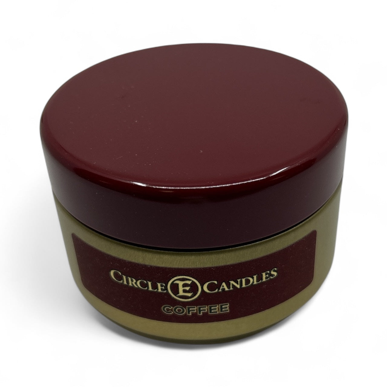 Circle E Candles, Coffee Scent, Extra Small Size Travel Tin Candle, 4oz, 1 Wick