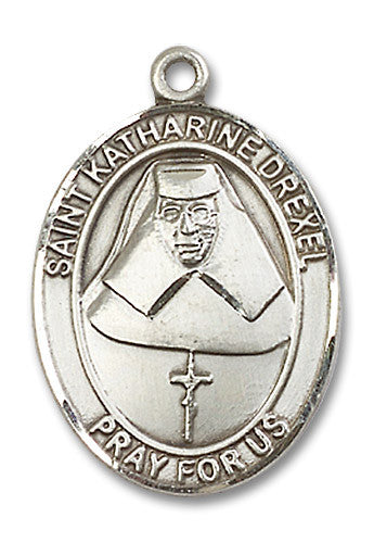 Extel Large Oval Sterling Silver St. Katharine Drexel Medal