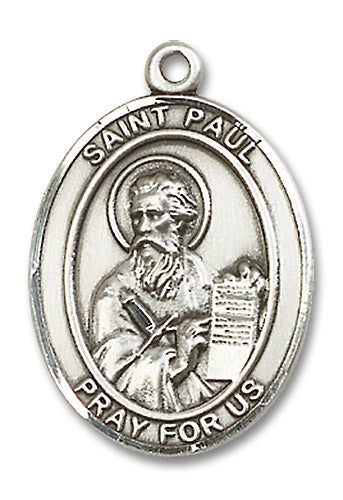 Extel Large Oval Sterling Silver St. Paul the Apostle Medal