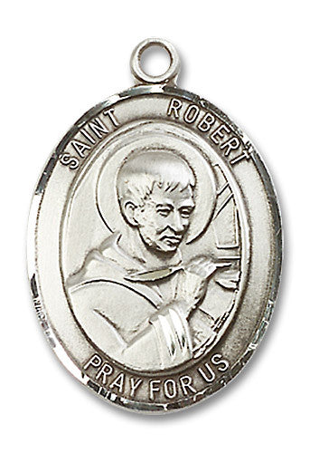 Extel Large Oval Sterling Silver St. Robert Bellarmine Medal