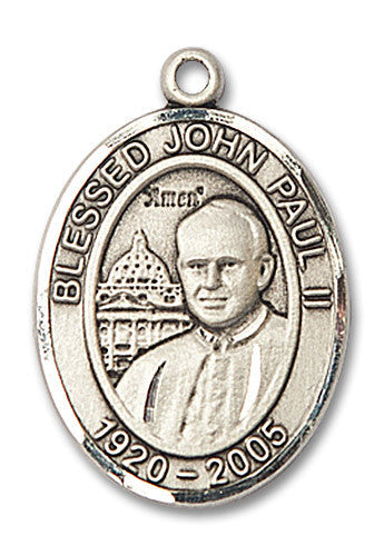 Extel Large Oval Sterling Silver St. John Paul II Medal