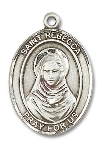 Extel Large Oval Sterling Silver St. Rebecca Medal Made in USA