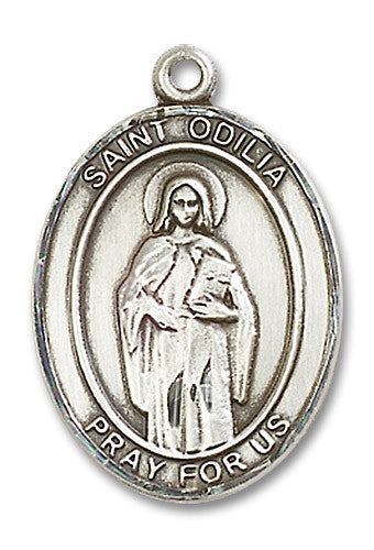 Extel Large Oval Sterling Silver St. Odilia Medal Made in USA