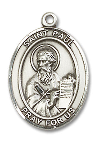 Extel Medium Oval Sterling Silver St. Paul Medal Made in USA