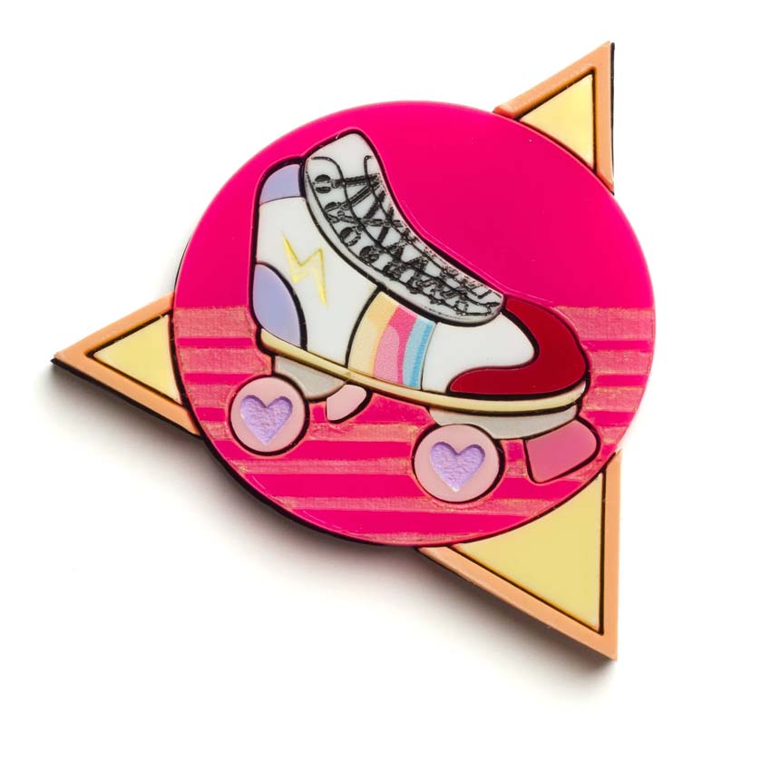 80's Roller Skate Brooch By Wintersheart