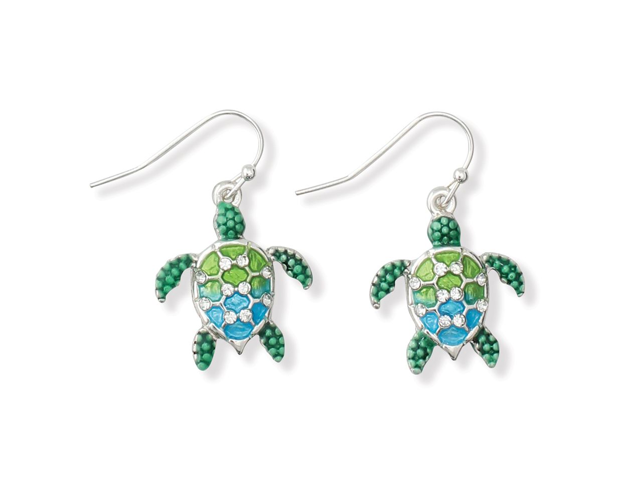 Periwinkle Shell Crystal Drop Earrings For Women Beach