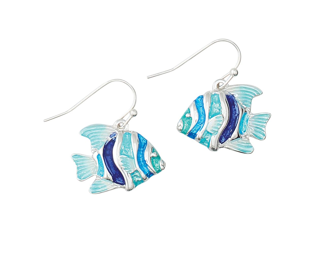 Periwinkle Blue Enamel Earrings For Elegant Chic Style