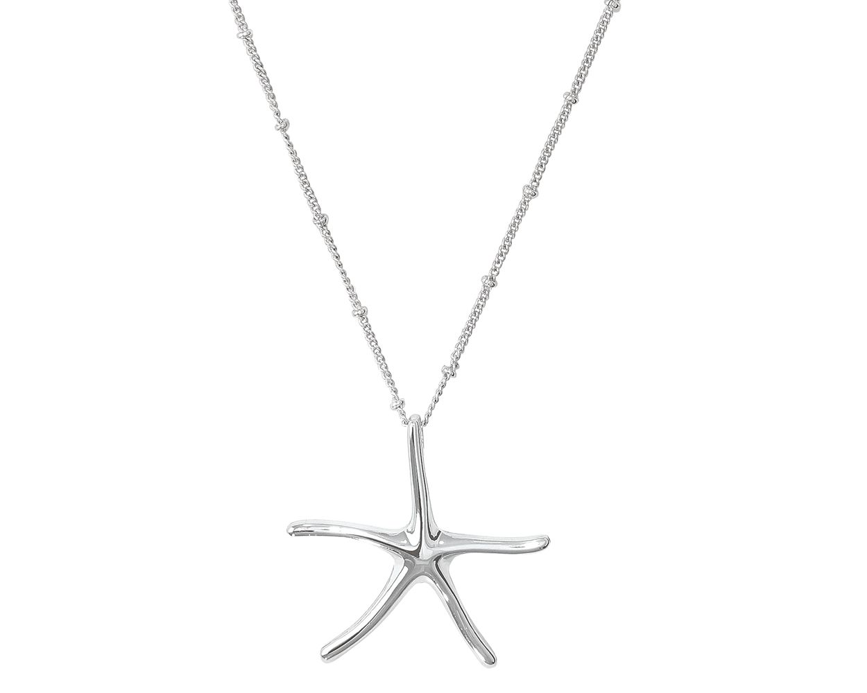 Periwinkle 18 Inch Silver Starfish Pendant Necklace