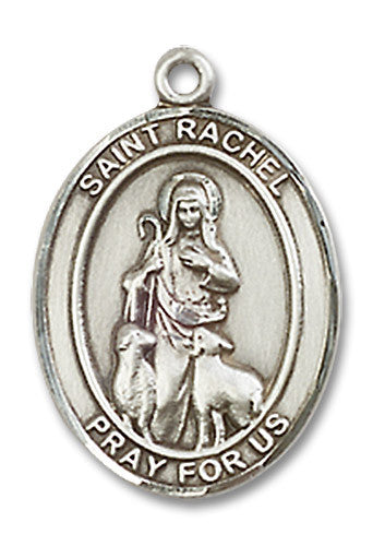 Extel Medium Oval Sterling Silver St. Rachel Medal Made in USA