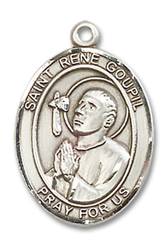 Extel Medium Oval Sterling Silver St. Rene Goupil Medal