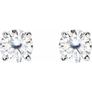 Platinum 4.5 mm Stuller Lab-Grown Moissanite Stud Earrings 1874:70275:P