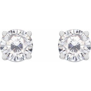 Platinum 5 mm Stuller Lab-Grown Moissanite Stud Earrings 1874:70280:P