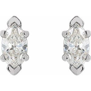14K White 1/2 CTW Natural Diamond Earrings 87321:109:P