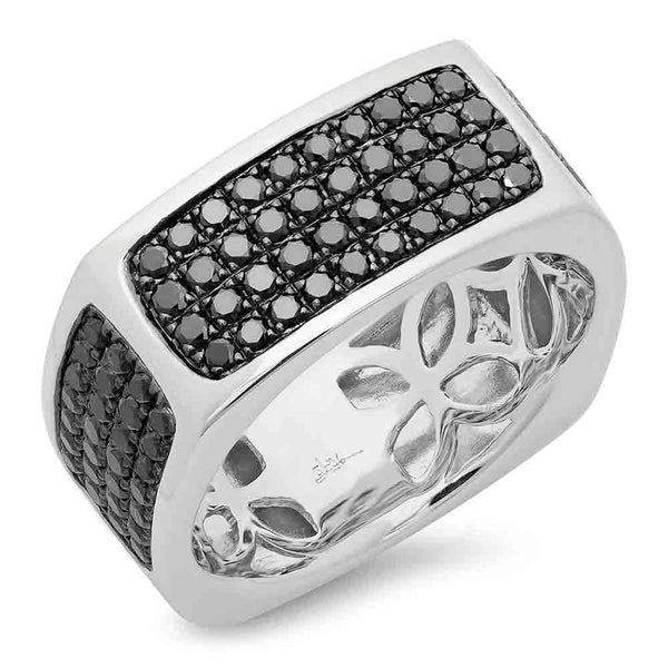 1.62CT BLACK DIAMOND MEN'S RING
