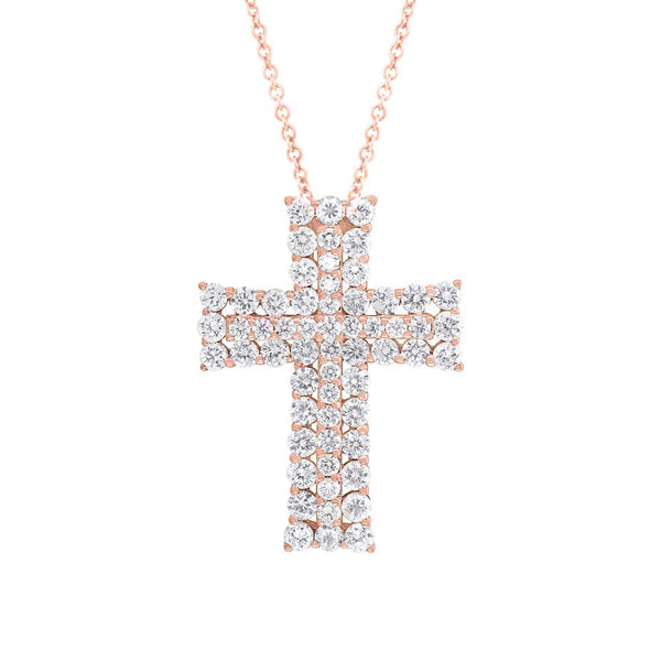 1.56CT DIAMOND CROSS NECKLACE