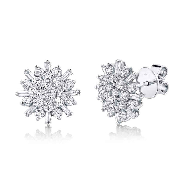 1.87CT DIAMOND BAGUETTE STUD EARRING