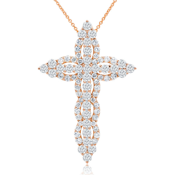 2.32CT DIAMOND CROSS NECKLACE