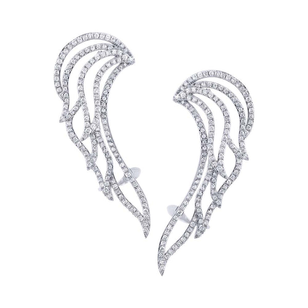 1.61CT DIAMOND EAR CRAWLER EARRING