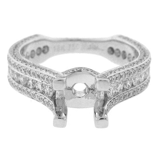 1.40CT DIAMOND SEMI-MOUNT RING FOR 1.00CT-CTR SZ 6