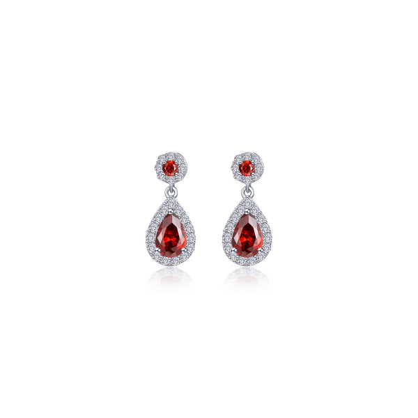 Lafonn Classic Pear Garnet Earring E0590GNP00