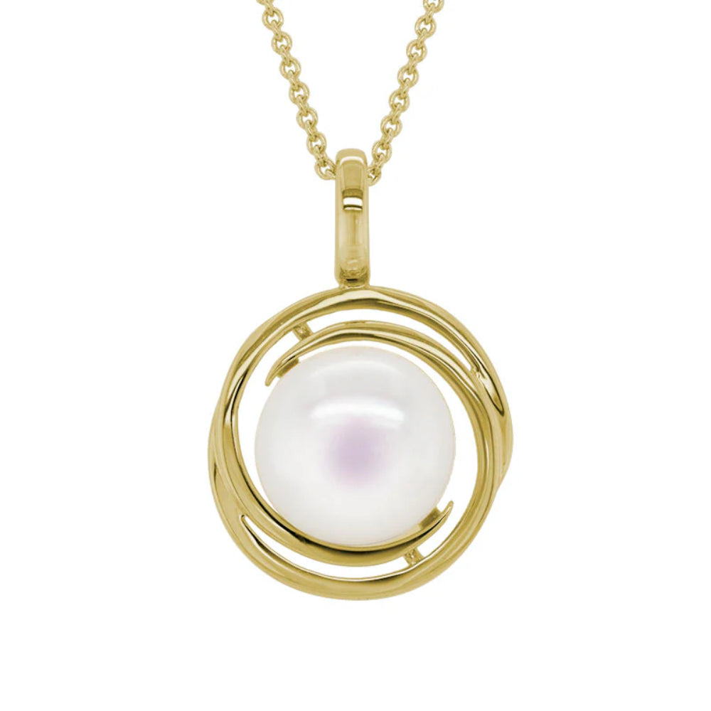 14k Gold Freshwater Pearl Pendant Necklace