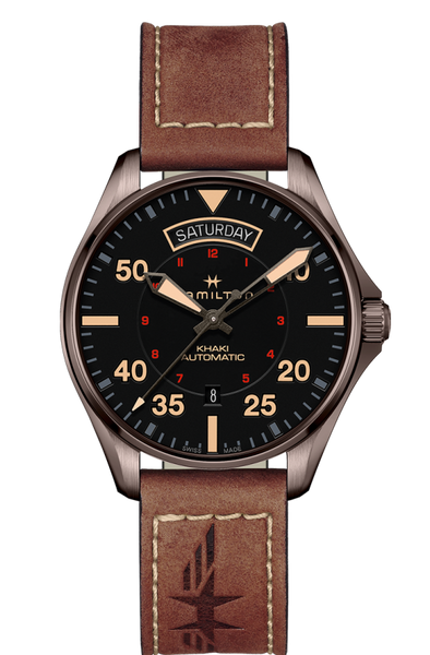 Hamilton KHAKI AVIATION PILOT AUTO DAY DATE-H64605531