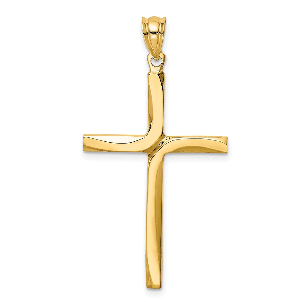Extel Large 14k Polished Cross Pendant Charm Made in USA