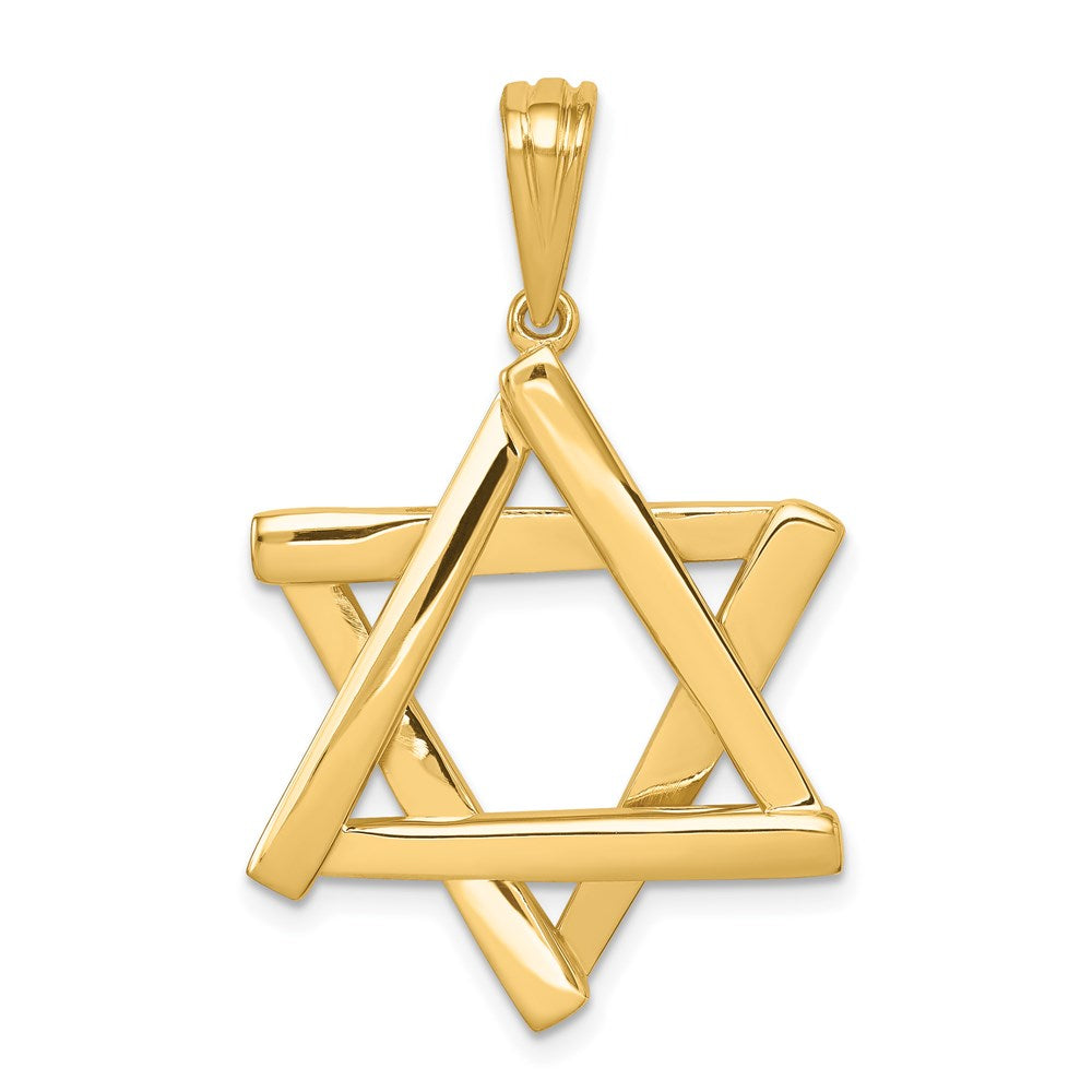 Extel Large 14k Gold Star of David Pendant Made in USA