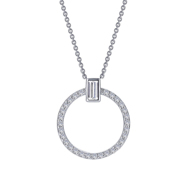 Lafonn Classic Baguette Diamond Necklace N0184CLP20