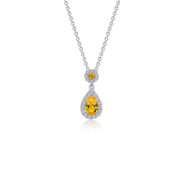 Lafonn Classic Pear Citrine Necklace N0318CAP20