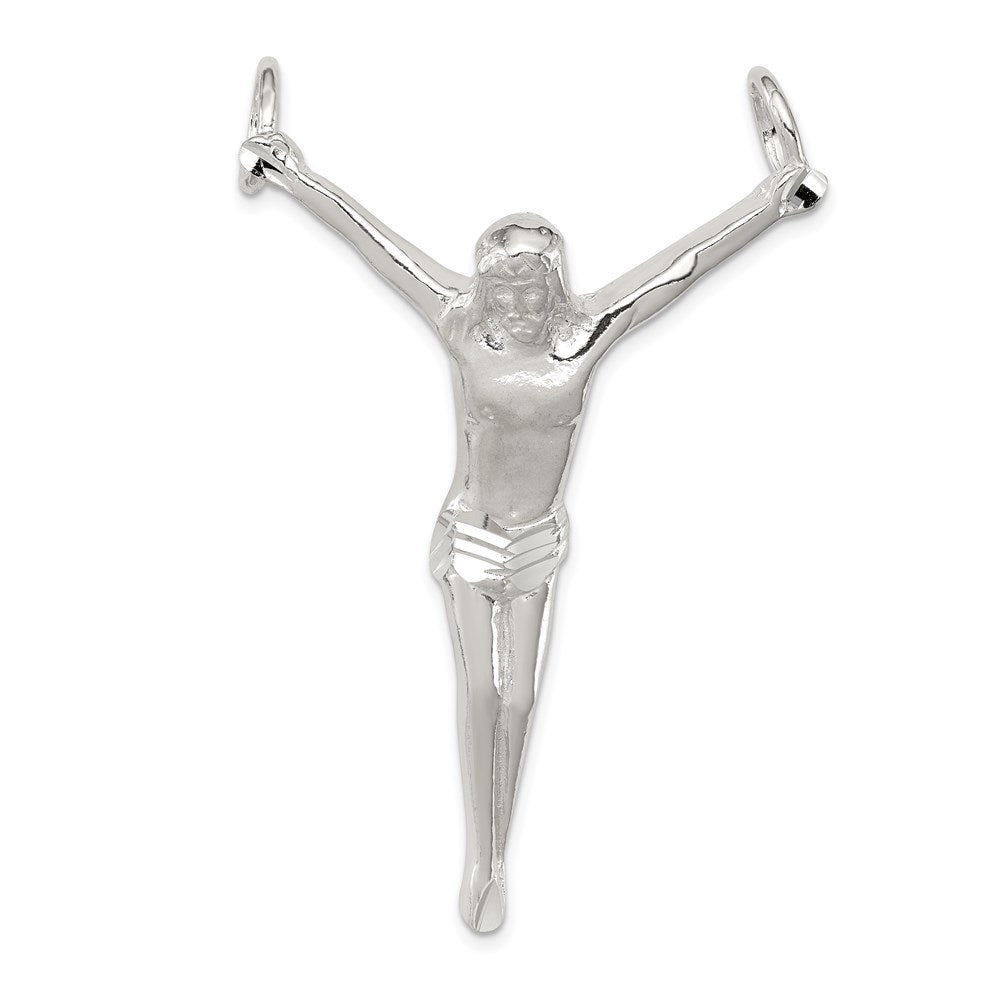 Extel Extra Large Sterling Silver Corpus Crucified Christ Pendant