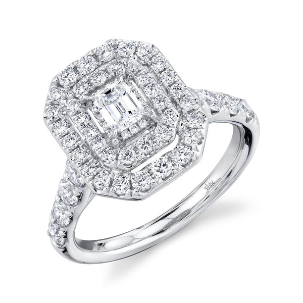 1.50CT EMERALD DIAMOND ENGAGEMENT RING