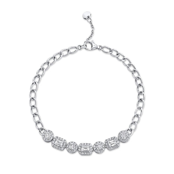 2.14CT DIAMOND EMERALD BRACELET