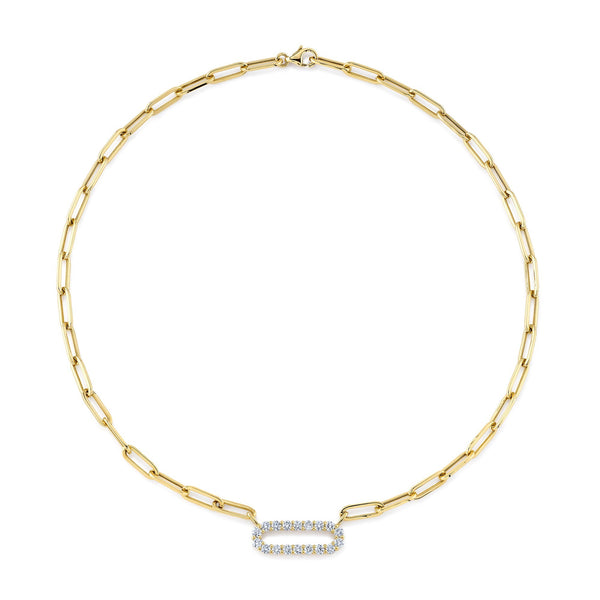 1.77CT DIAMOND PAPER CLIP LINK NECKLACE