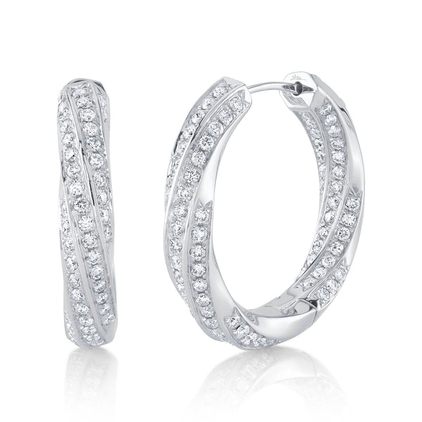 1.54CT DIAMOND HOOP EARRING