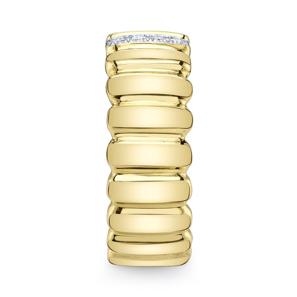 Shy Creation 0.07Ct Diamond Ribbed Ring SC22009228V2RD