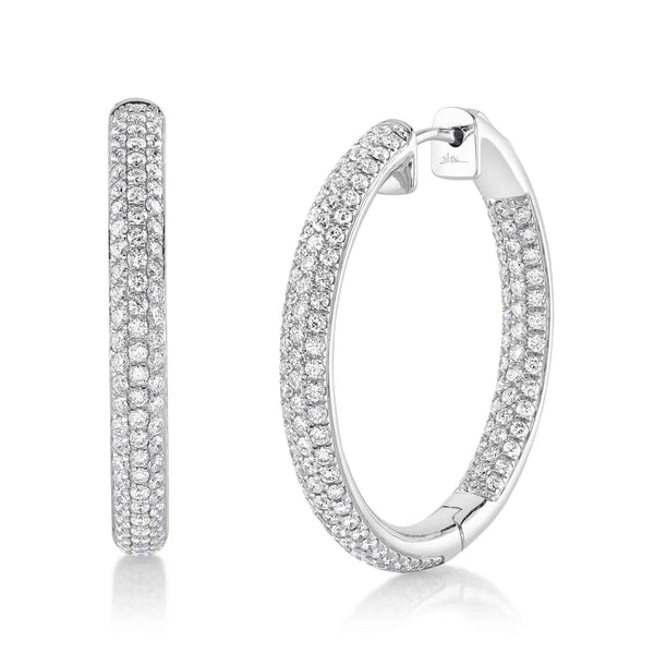 1.91CT DIAMOND HOOP EARRING