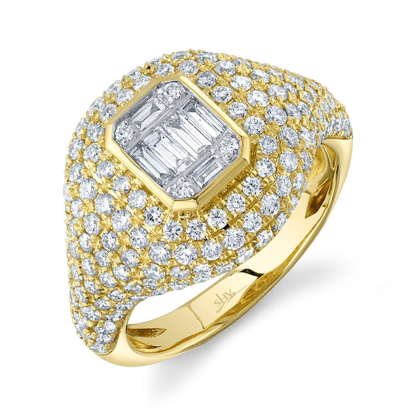 1.85CT DIAMOND BAGUETTE SIGNET RING