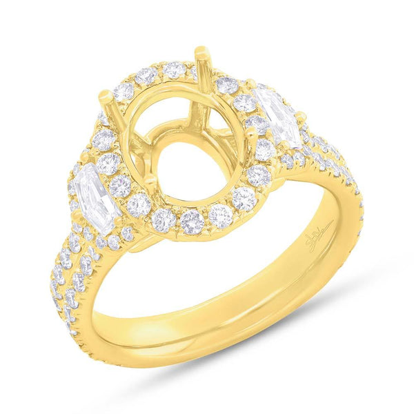 1.45CT DIAMOND SEMI-MOUNT RING 10X8MM-CTR